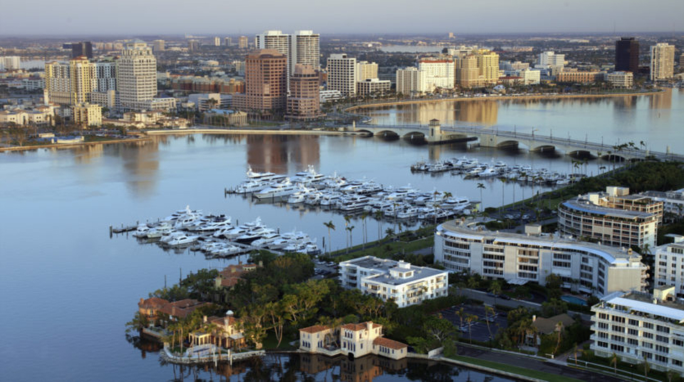 Palm Beach, Florida aerial view