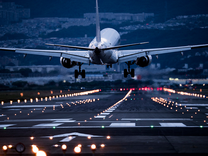 the back of an airplane